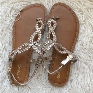 Merona Gladiator sandals in gold